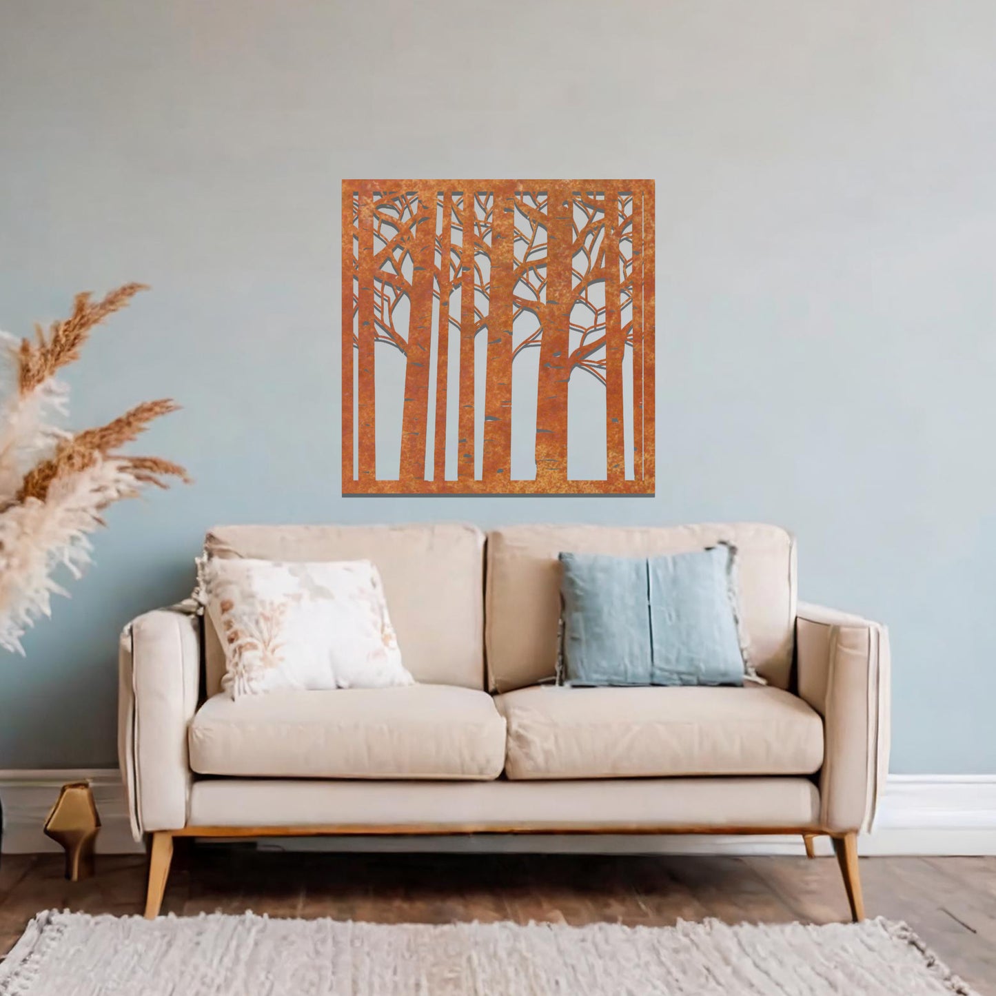 Metal Forest Wall Art Hanging Modern Home Decoration Living Room Wall Decor