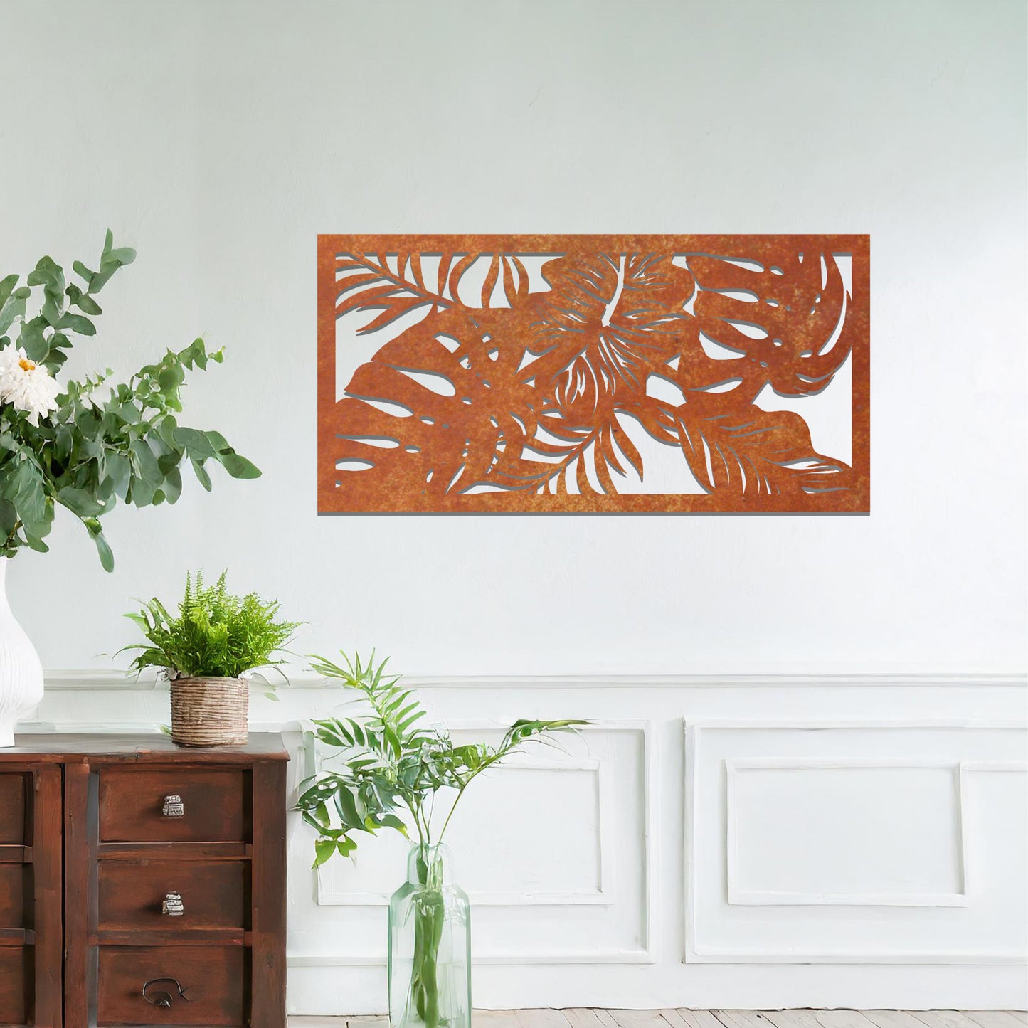 Leaves Wall Hanging Nature Themed Metal Wall Hanging for Living Room