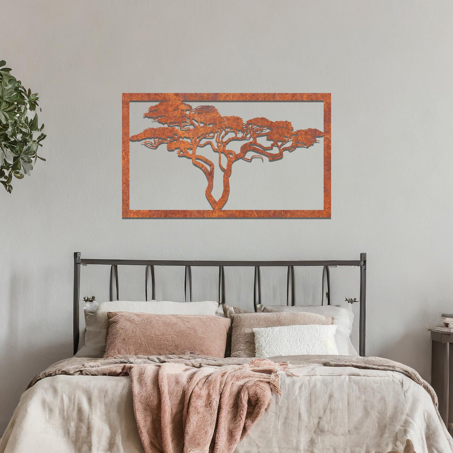 Metal African Tree Wall Art Contemporary Bedroom Hanging Bedroom Wall Art