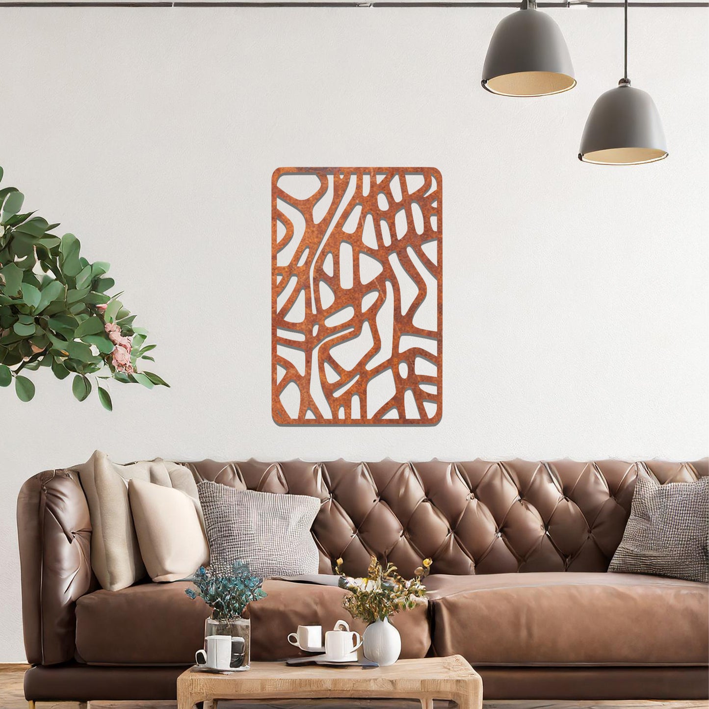 Abstract Rectangle Metal Wall Art: Geometric Aesthetic for Modern Decor