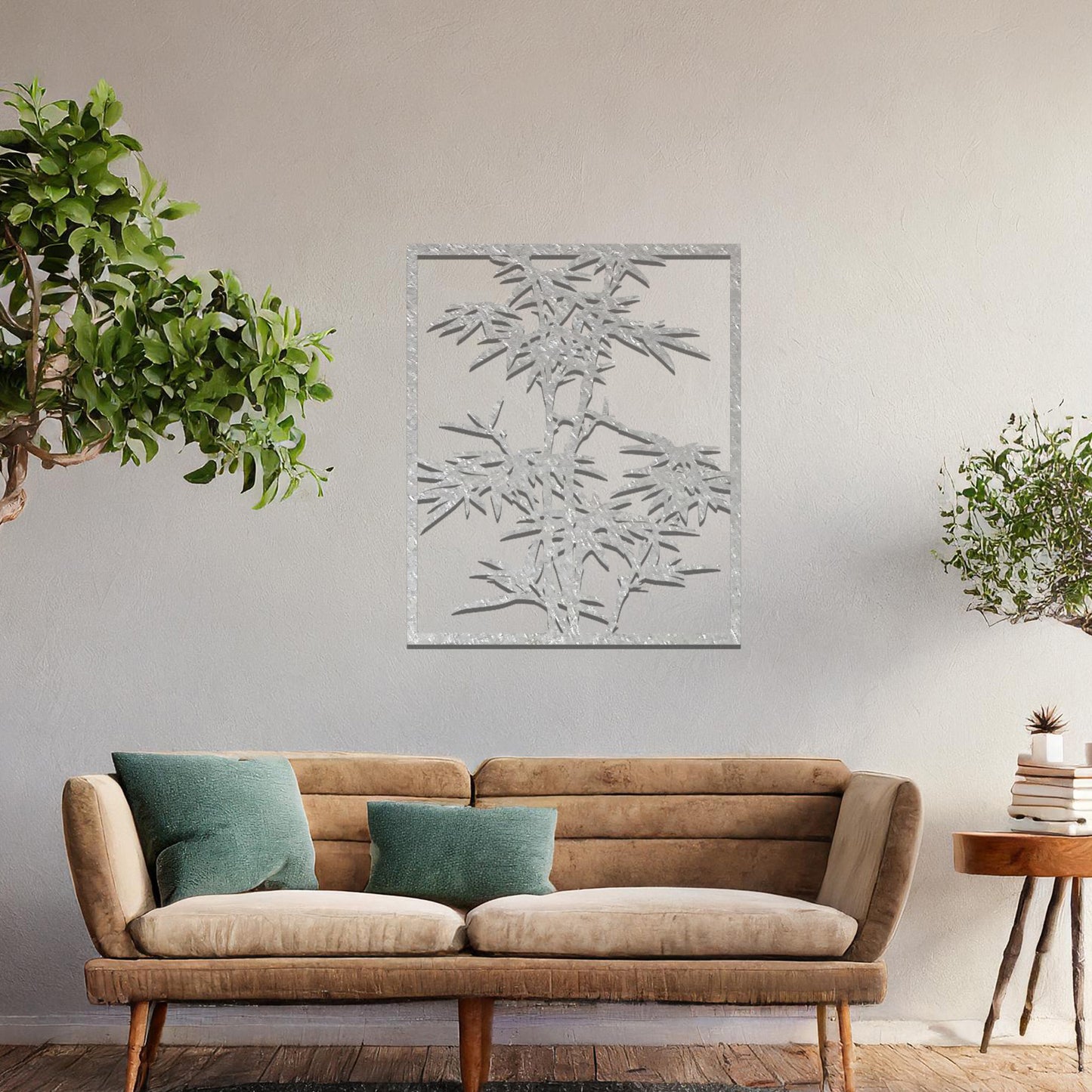 Metal Bamboo Tree Wall Art Hanging Modern Living Room Wall Decor Home Art