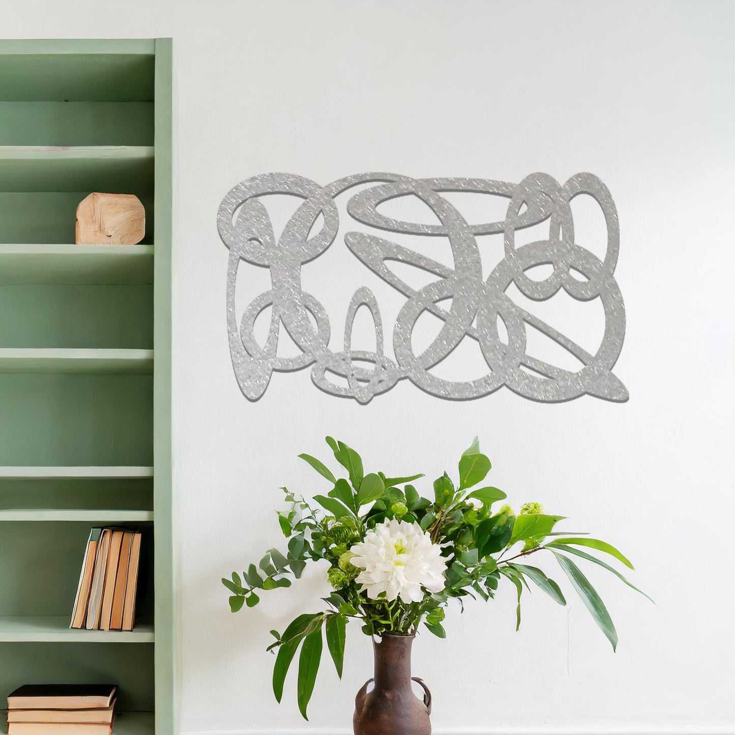 Metal Abstract Circles Wall Art Modern Home Decor Living Room Wall Hanging