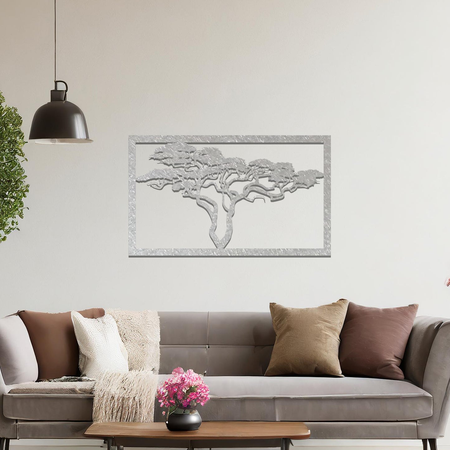 Metal African Tree Wall Art Contemporary Bedroom Hanging Bedroom Wall Art