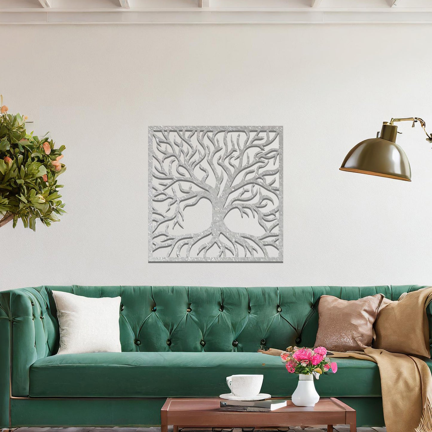 Timeless Tree of Life Metal Hanging Wall Art: Roots of Life Branches Home Decor