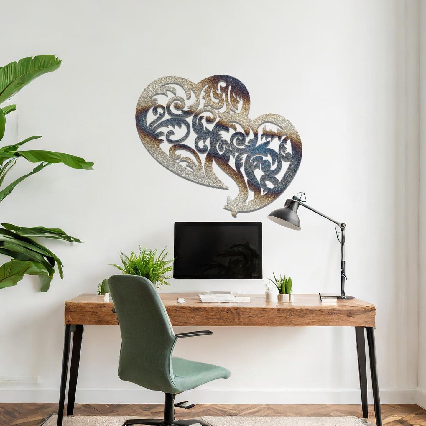 Metal Hearts Wall Art Hanging Modern Home Decoration Bedroom Wall Art Decor