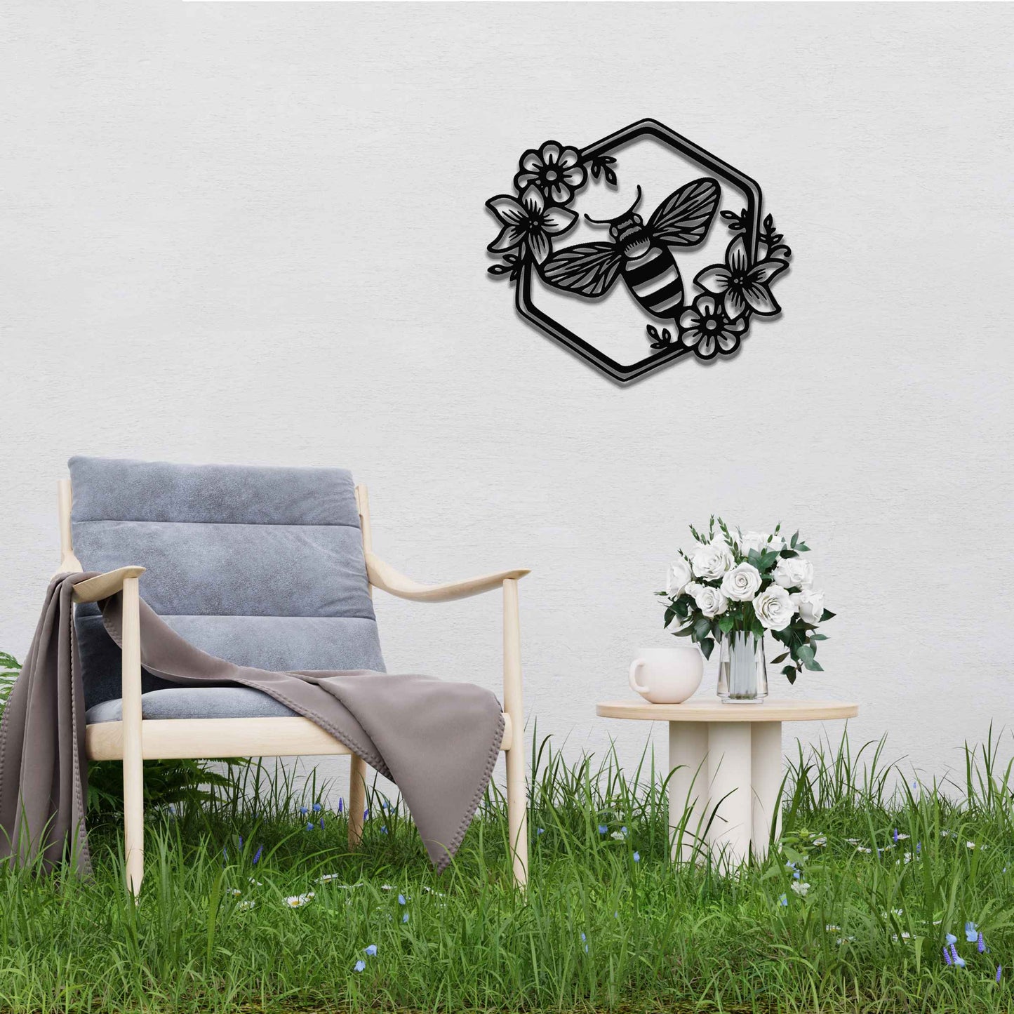 Bee Wall Art Rusty Metal Garden Art Metal Bumblebee, Bees, Garden gift