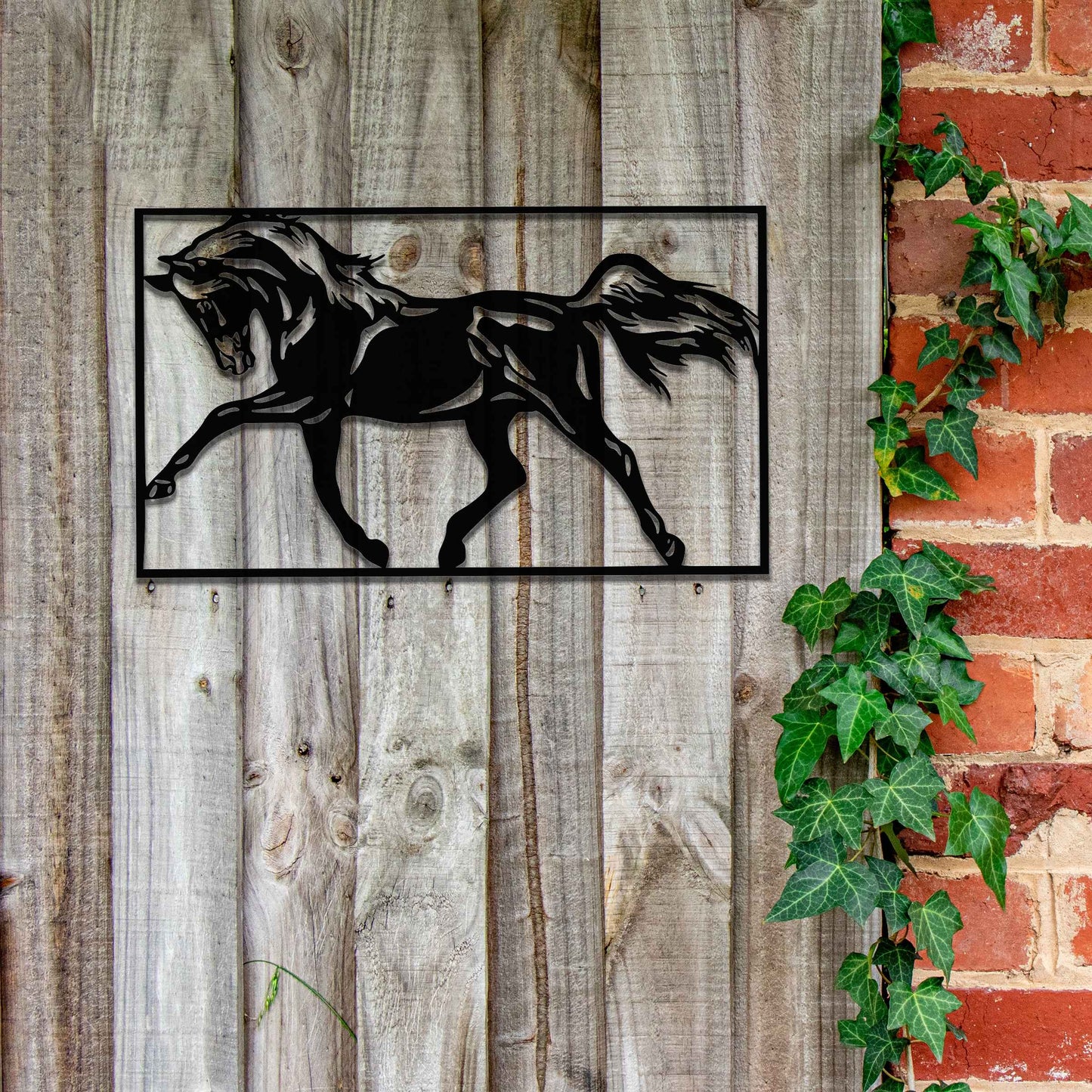 Rusted Metal Horse, Unique Horse Wall Art, Rusted Garden Art