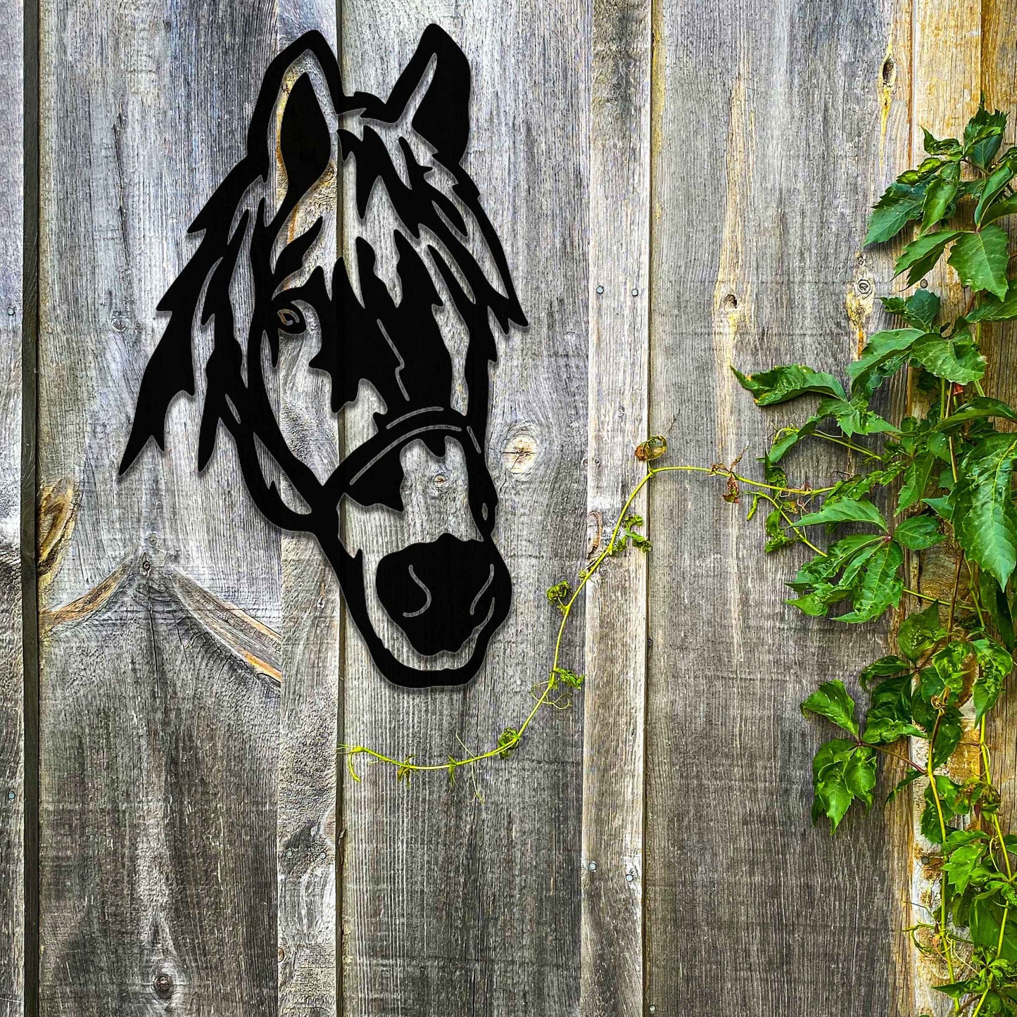 Rusted Metal Horse Head, Unique Horse Wall Art, Rusted Garden Art