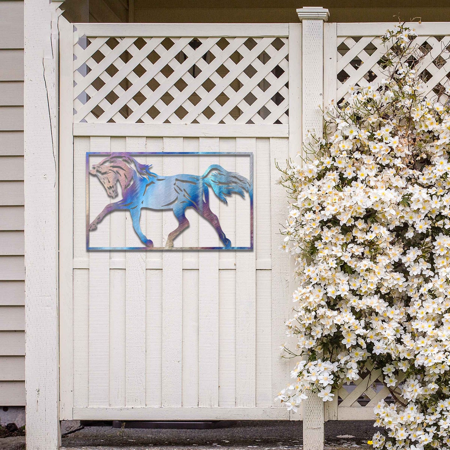 Rusted Metal Horse, Unique Horse Wall Art, Rusted Garden Art