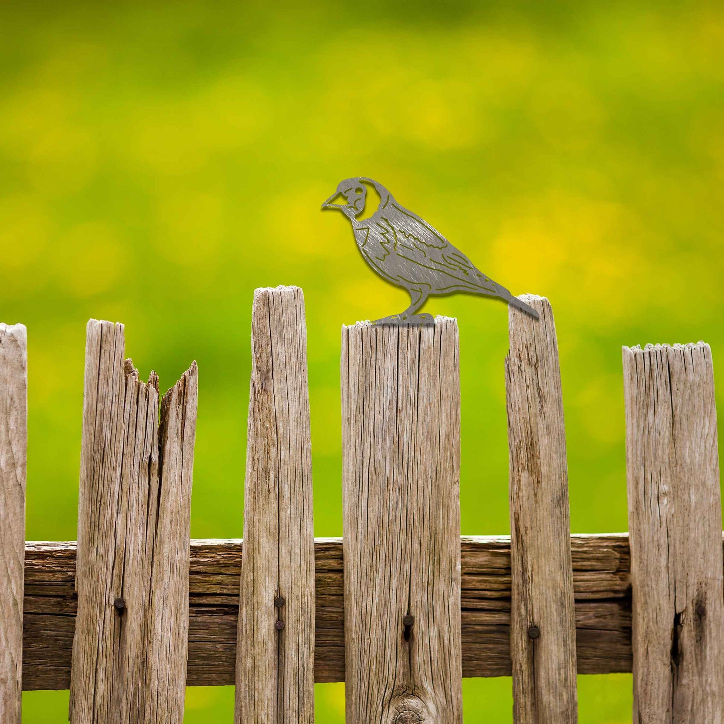 Rustic Goldfinch Bird, Wildlife Garden Fence Topper, Garden Art