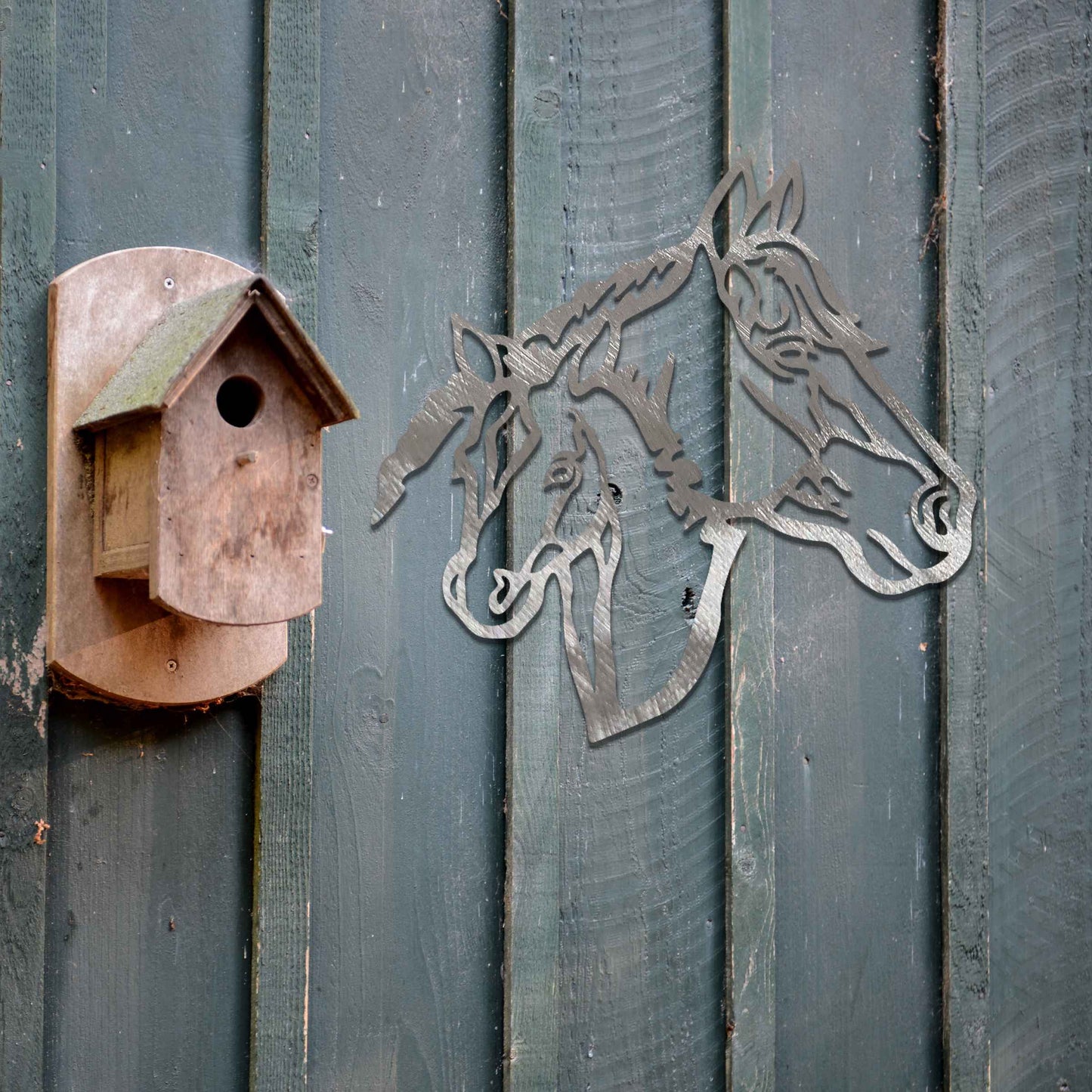 Rusted Metal Horses, Unique Horse Wall Art, Rusted Garden Art