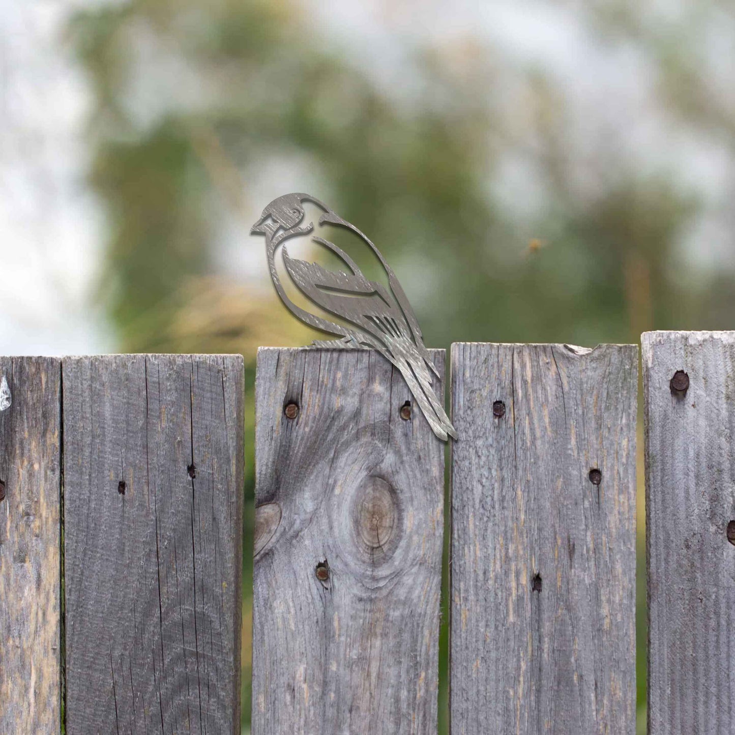 Rustic Goldfinch Bird, Unique Garden Fence Topper, Garden Art