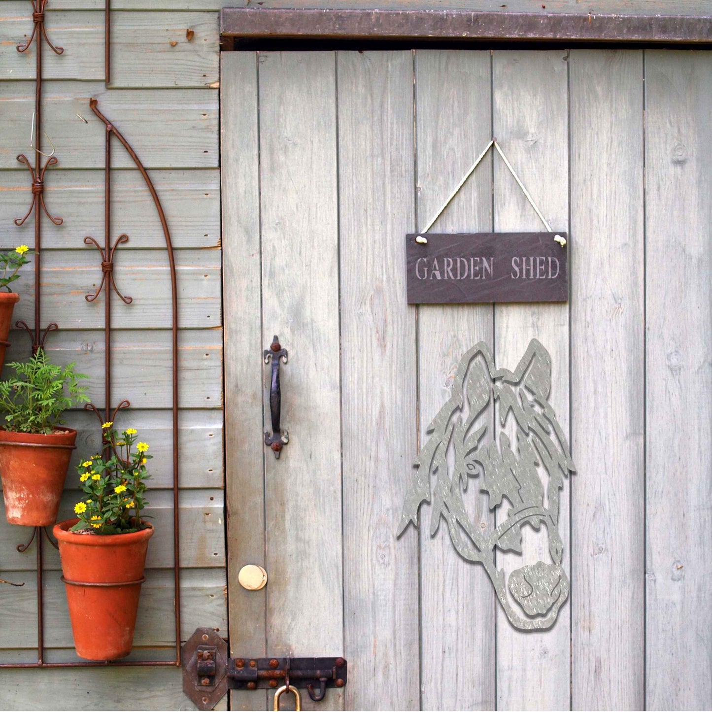 Rusted Metal Horse Head, Unique Horse Wall Art, Rusted Garden Art