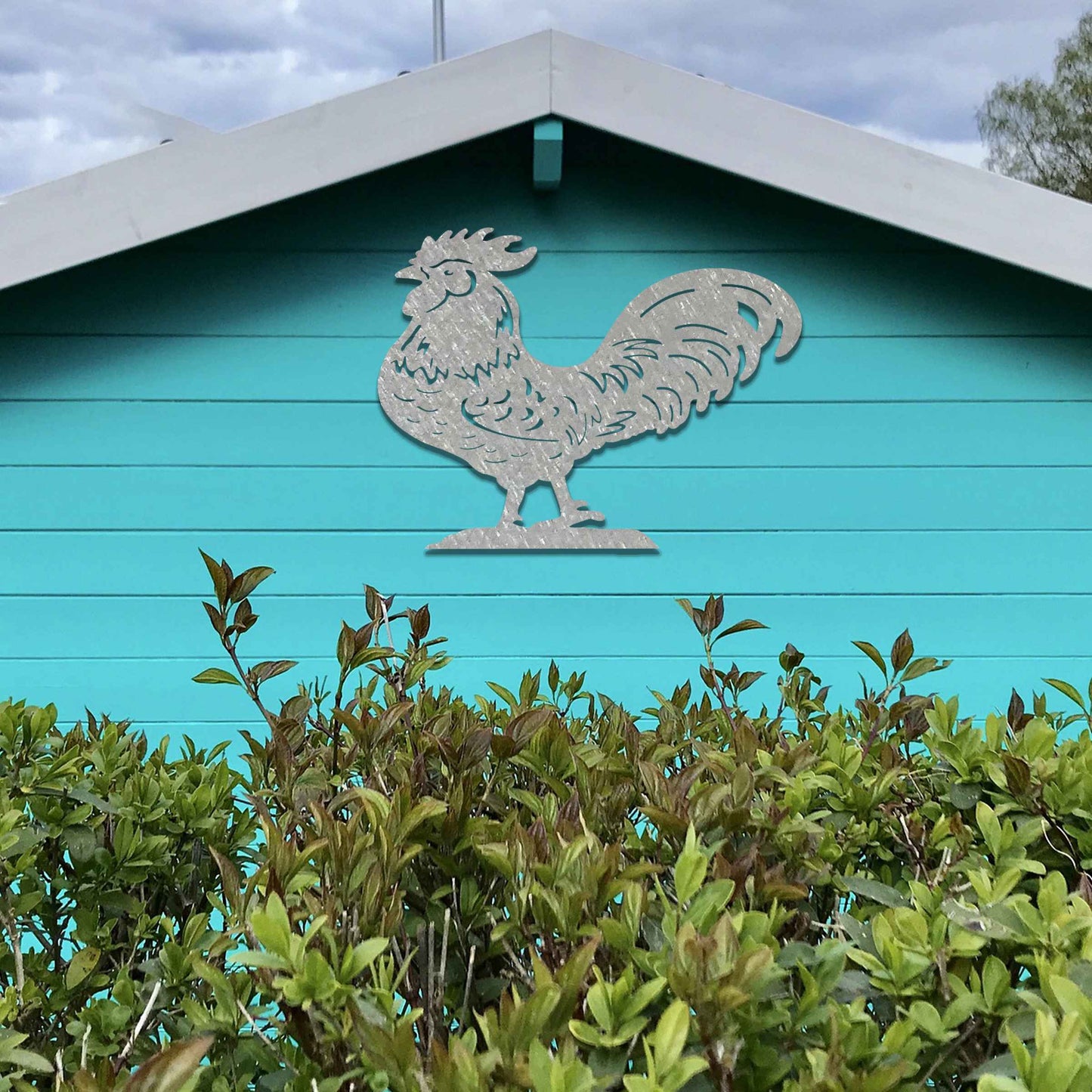 Rusty Rooster Decor, Metal Cockerel Garden Decor, Metal Chicken gift