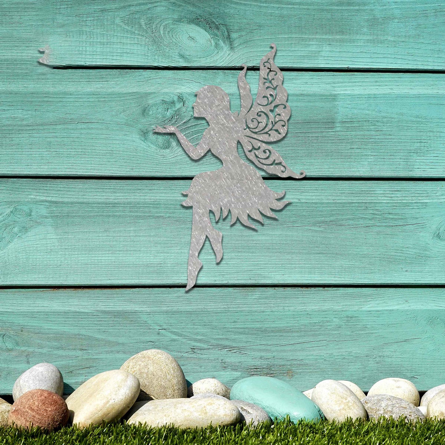 Rusty Metal Pixie Garden Decoration, Rusty Metal Girl Fairy, Fairy Garden