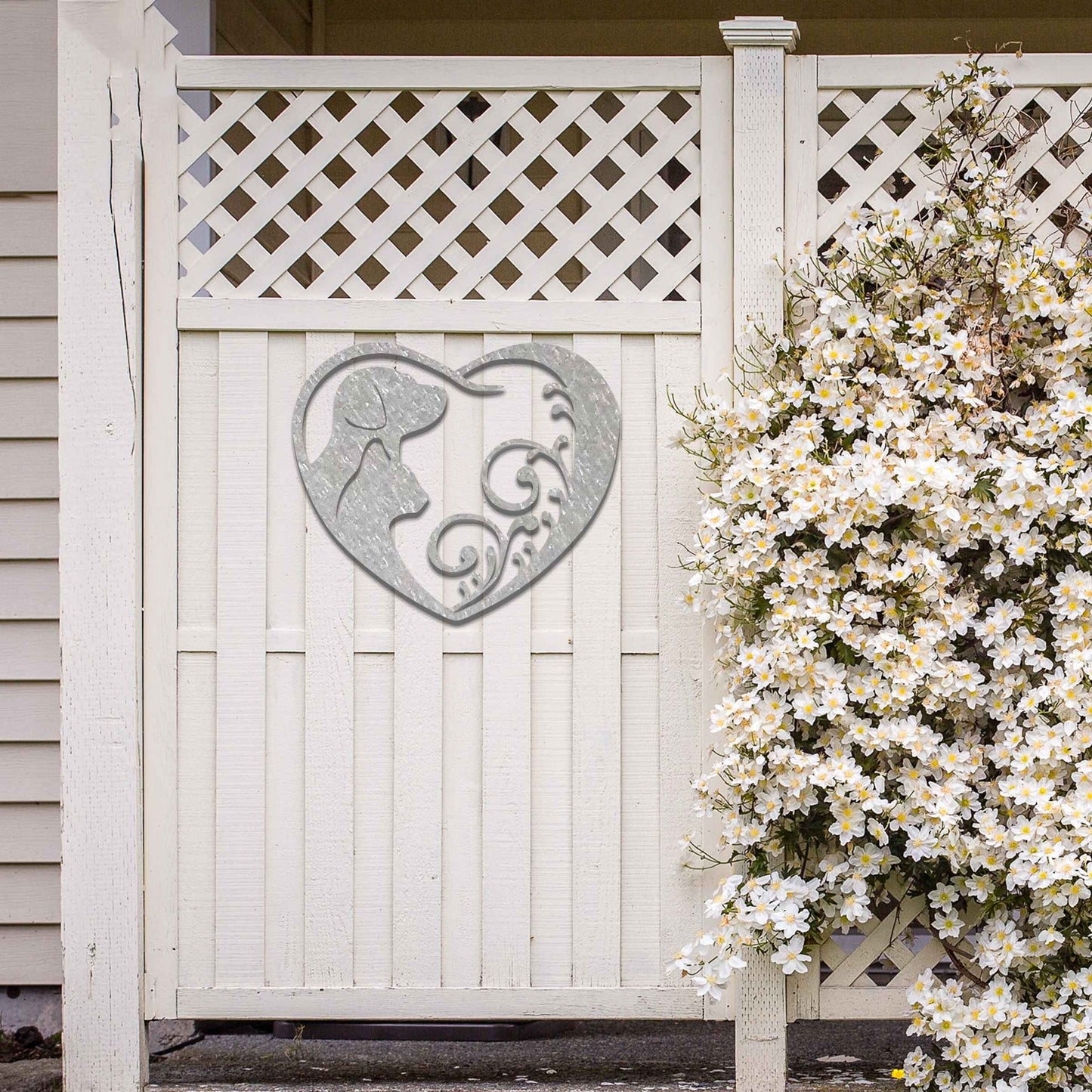 Metal Love Heart, Cat and Dog Heart Cat Metal Wall Heart, Rusty Garden Decor