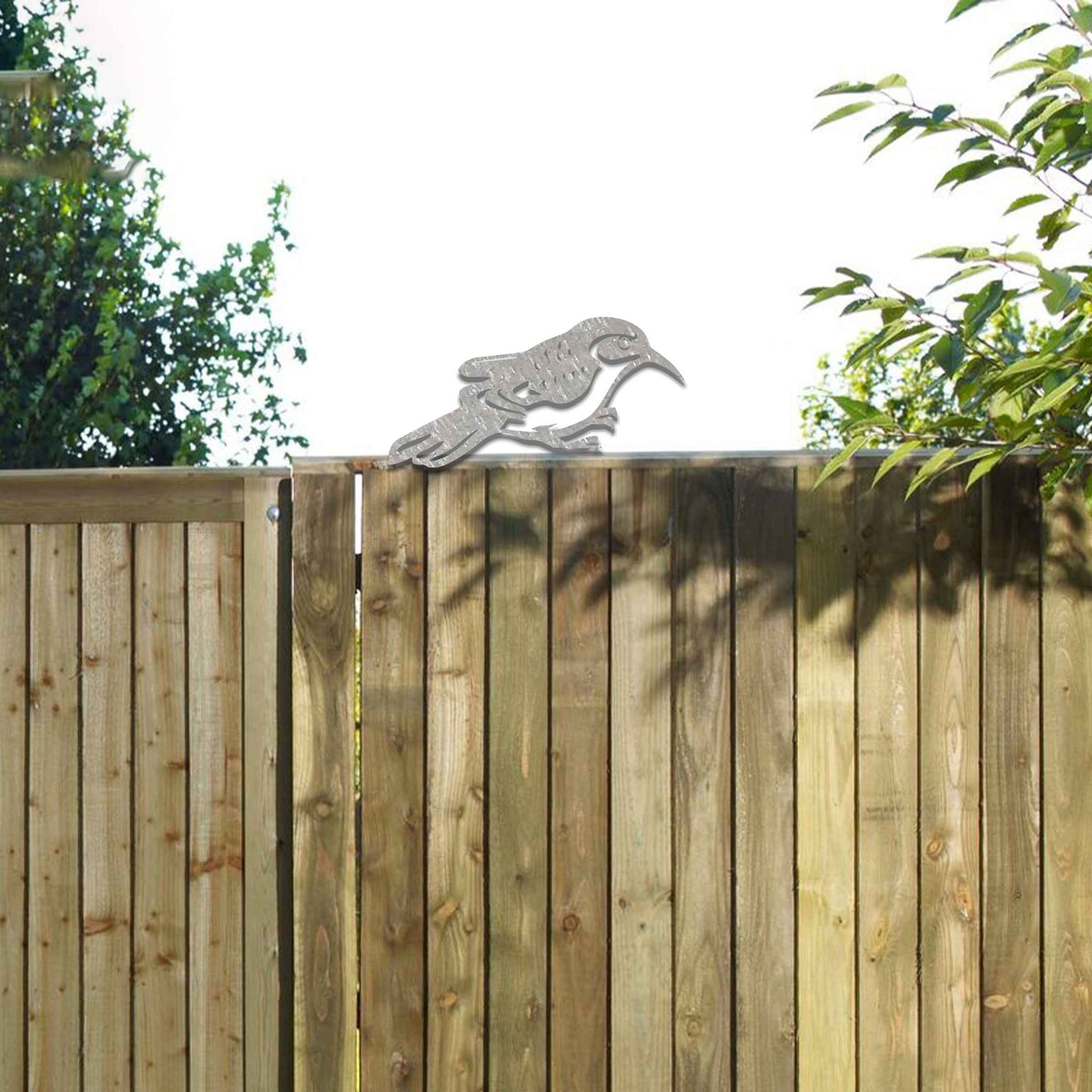 Rusty Metal Nuthatch, Nuthatch Fence Topper Decor, Rusty Bird