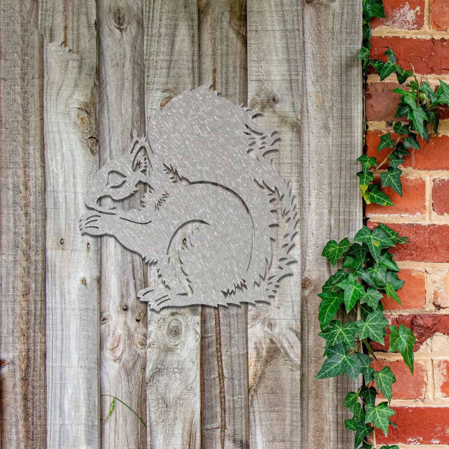 Rusty Metal Sitting Squirrel, Metal Garden Ornaments, Large Metal Art