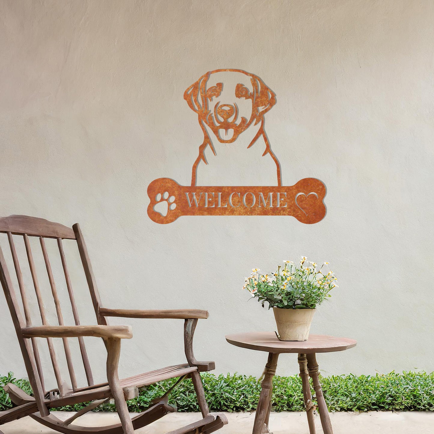 Labrador Retriever Welcome Metal Sign - Perfect Gift for Dog