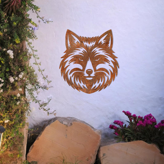 Wolf Head Metal Wall Art - Bold Garden Decor Gift for Wildlife