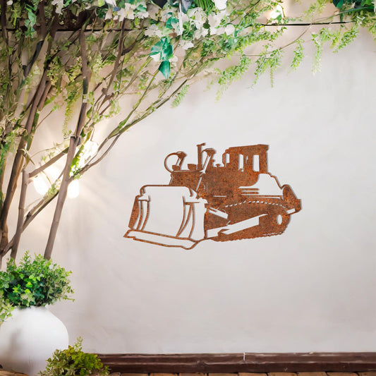 Bulldozer Metal Wall Art - Unique Gift for Construction Enthusiasts