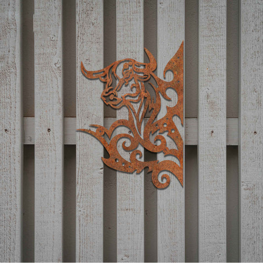 Metal Wall Art, Bull Decor, Interior Decoration, Home Decor Wall Hanging