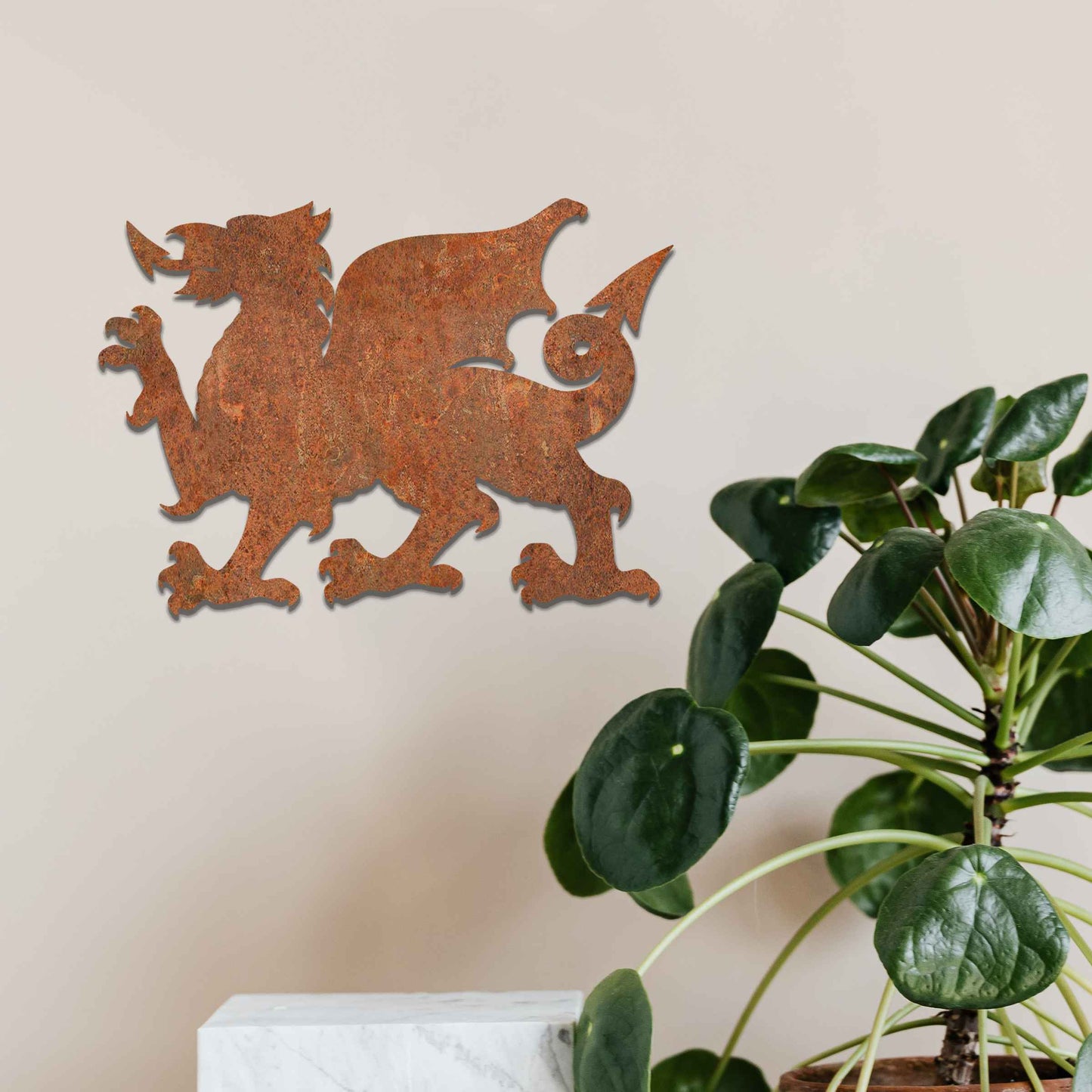 Large CYMRU Welsh Dragon, Rusty Metal Welsh Dragon Welsh Gift