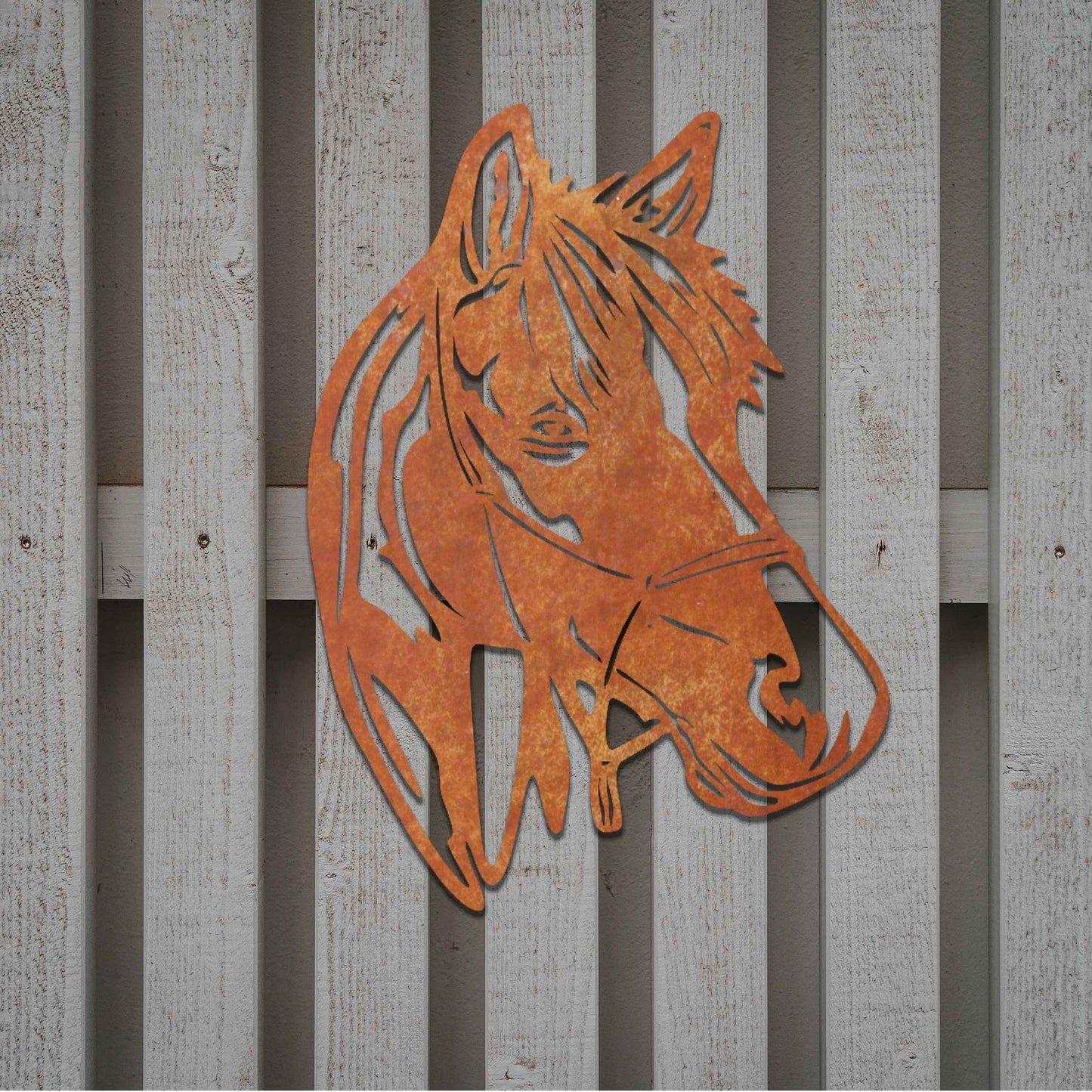 Rusted Metal Horse Head, Horse Wall Art, Rusted Garden Art