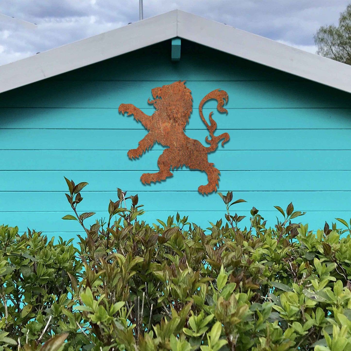 Scottish Lion Rampant, Rusty Metal Garden Art, Large Metal Decor