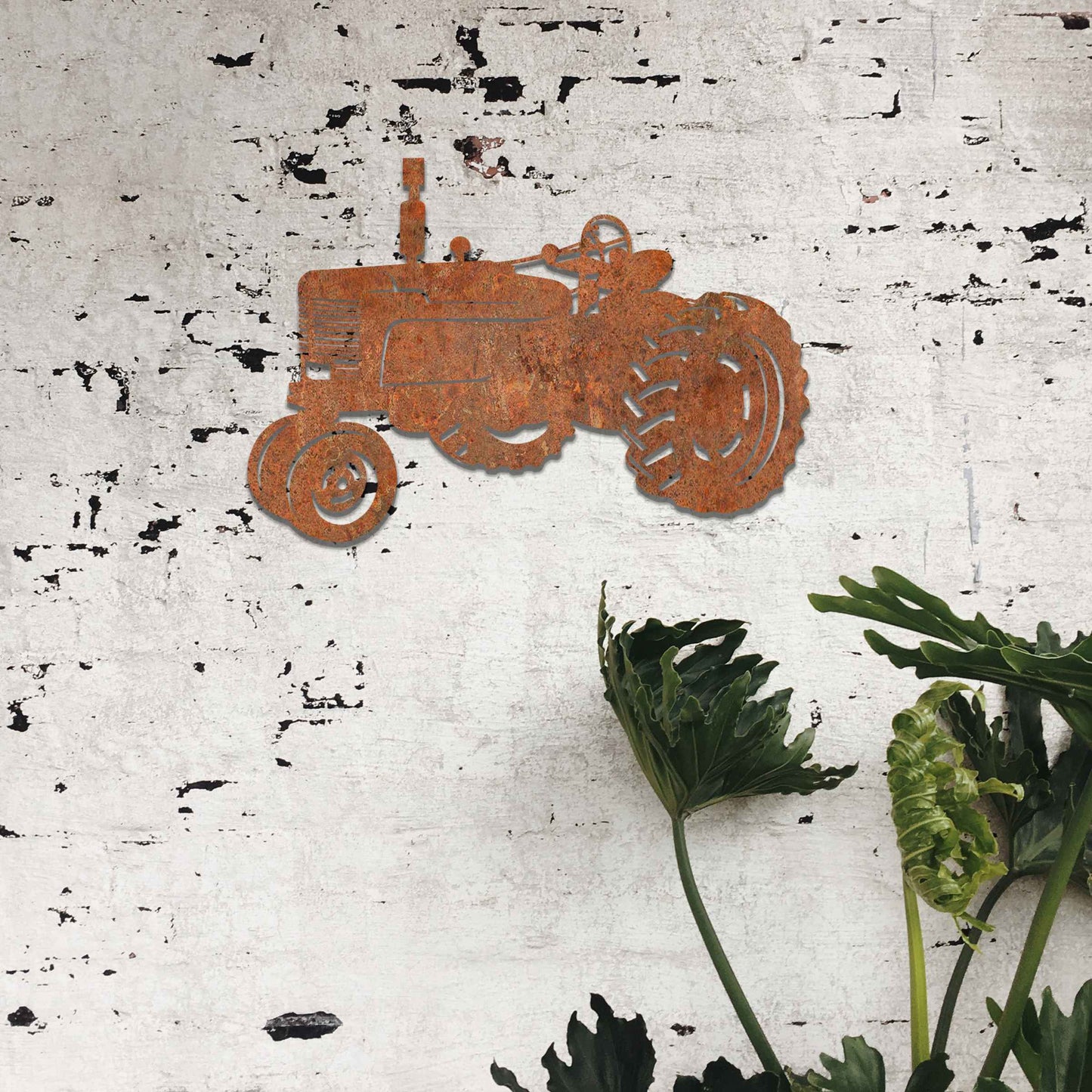 Metal Tractor Wall Decor, Rusty Farm Metal Tractor, Dad Tractor