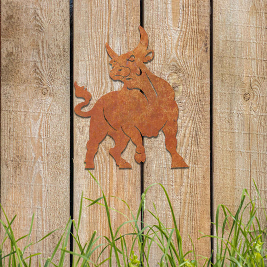 Metal Bull Wall Art, Large Metal Wall Art, Unique Living room Wall Decor