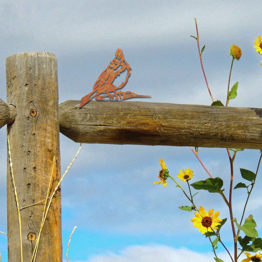 Metal Blue Jay Garden Bird, Rusty Bird Garden Gift, Jay Bird Lover Gift