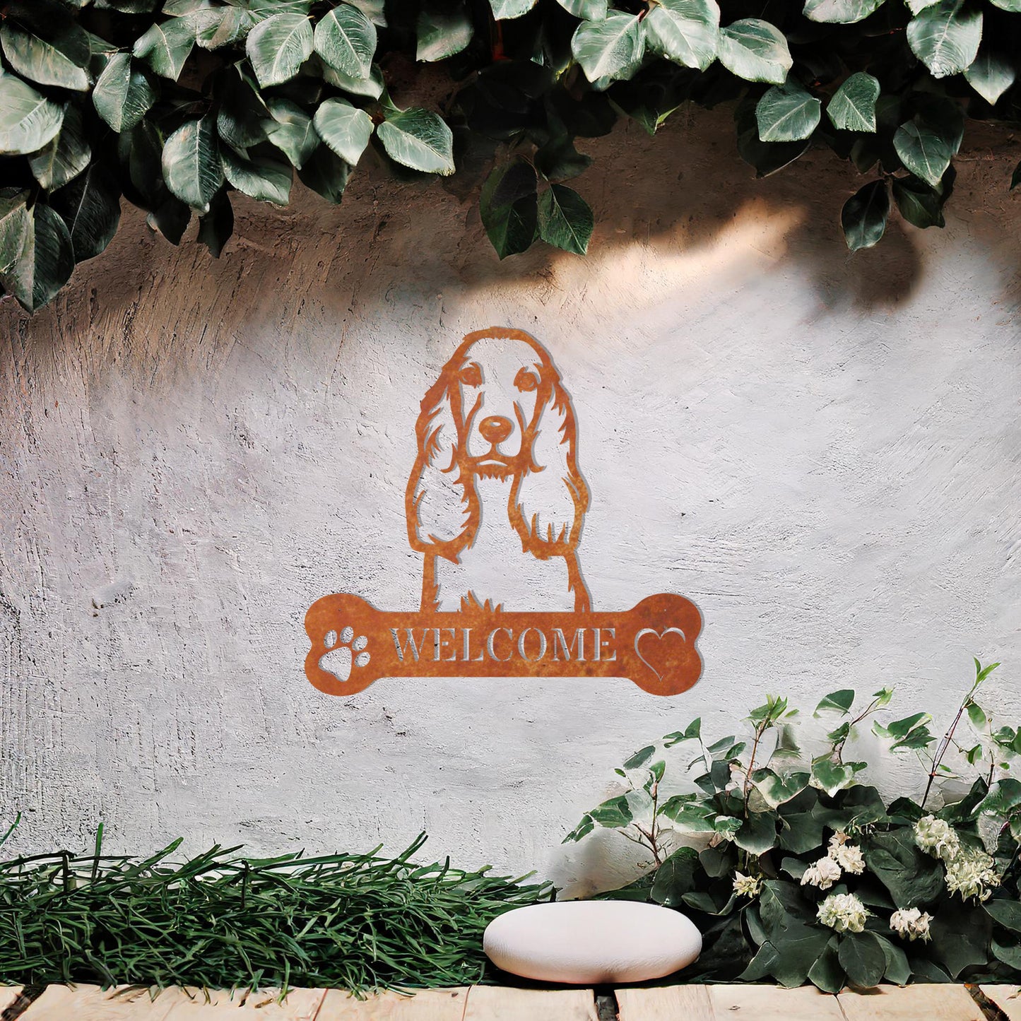 Cocker Spaniel Welcome Metal Sign - Perfect Gift for Dog Lovers