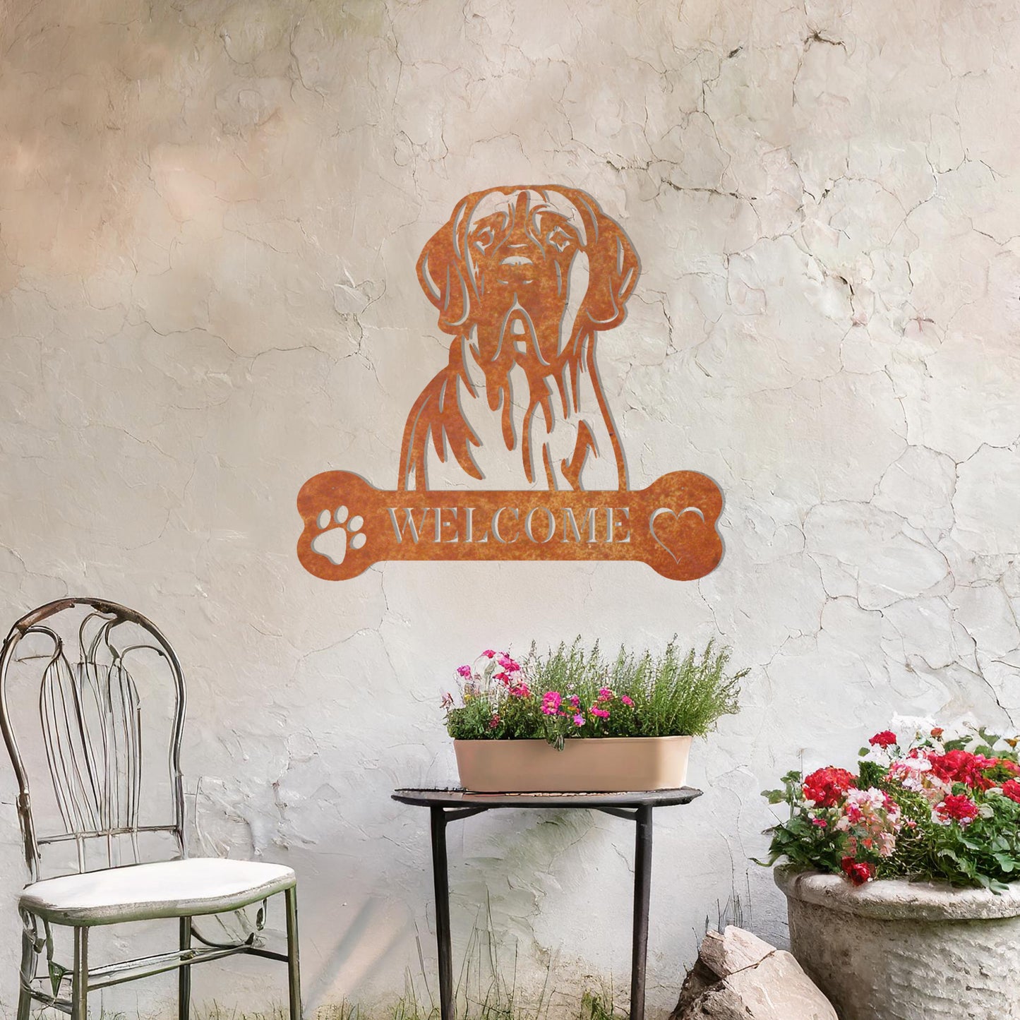 Great Dane Metal Sign - Dog Welcome Wall Art Gift Decor