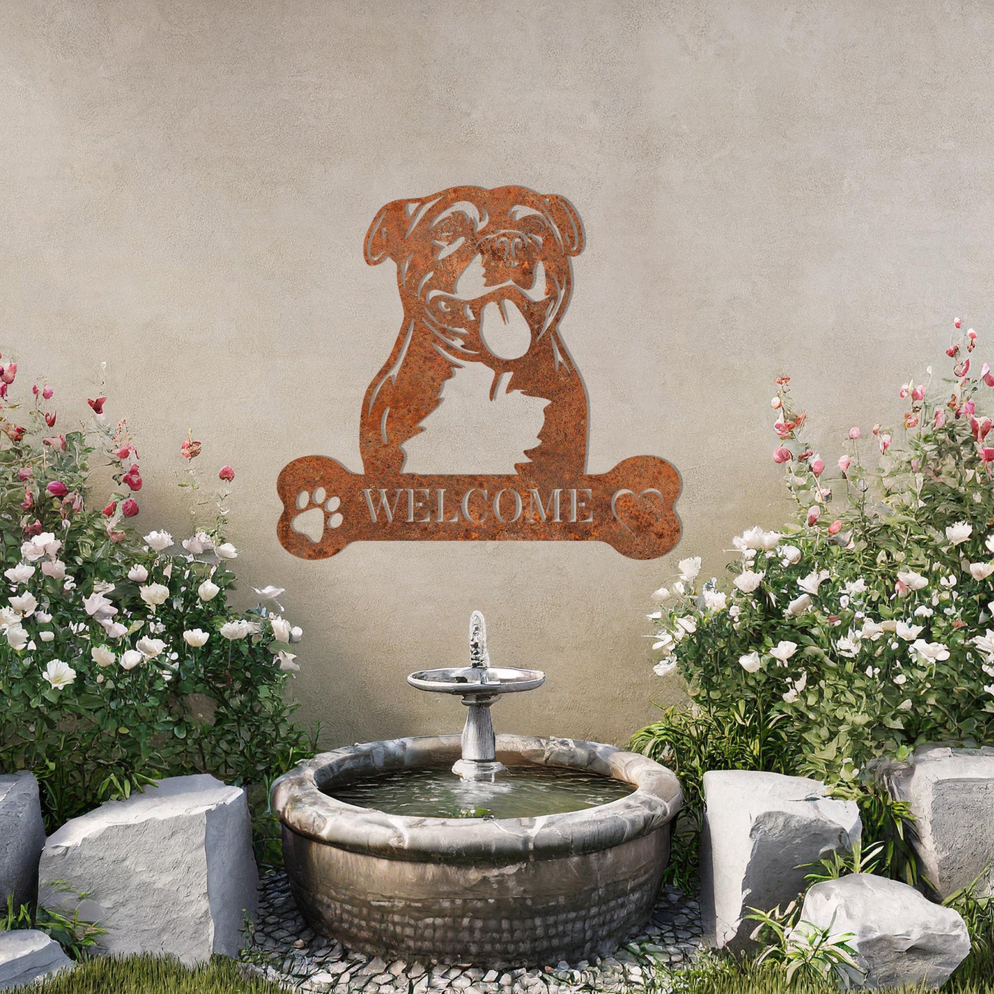 Staffordshire Bull Terrier Welcome Metal Sign - Perfect Gift for Dog