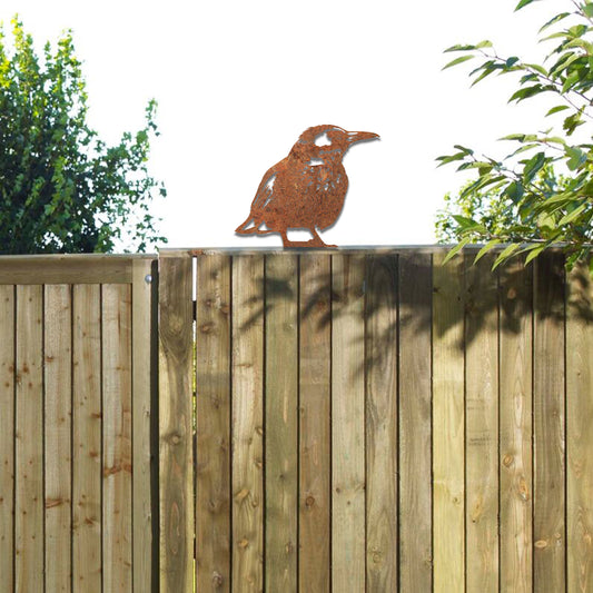 Metal Bird Fence Topper - Striking Garden Decor Gift for Bird Lovers