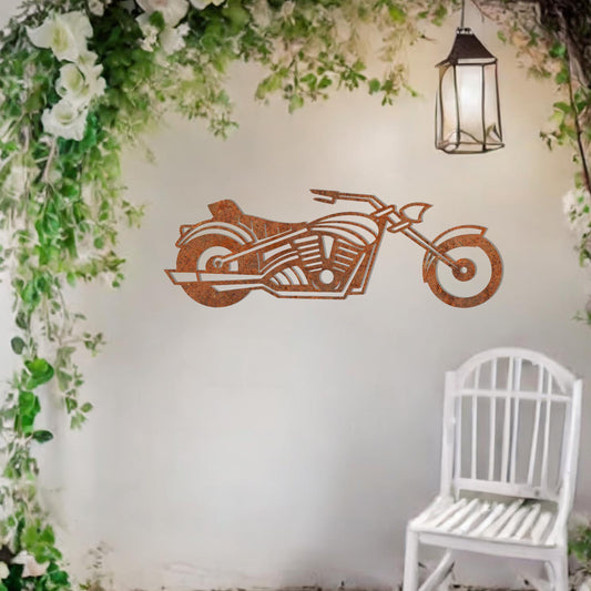 Motorcycle Metal Wall Art - Perfect Gift for Bikers and Garage Decor