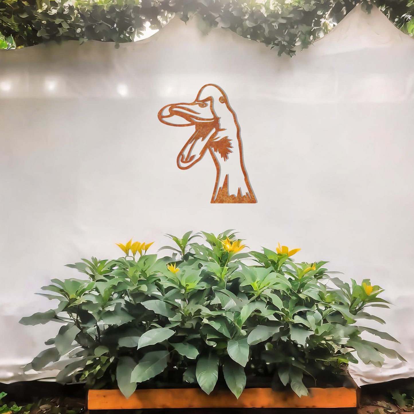 Quirky Duck Metal Wall Art - Fun Garden Decor Gift for Animal Lovers