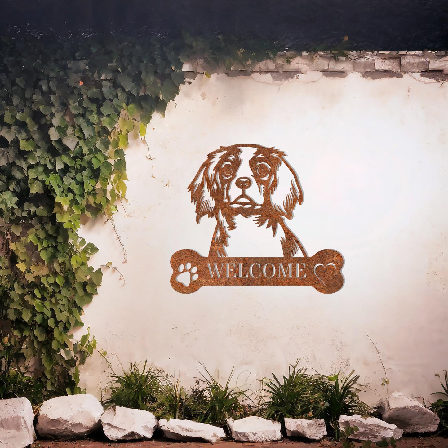 Cavalier King Charles Spaniel Metal Sign - Dog Welcome Sign Gift