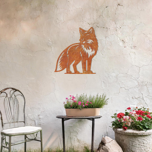 Regal Fox Metal Wall Art - Stunning Gift for Outdoor and Indoor Decor