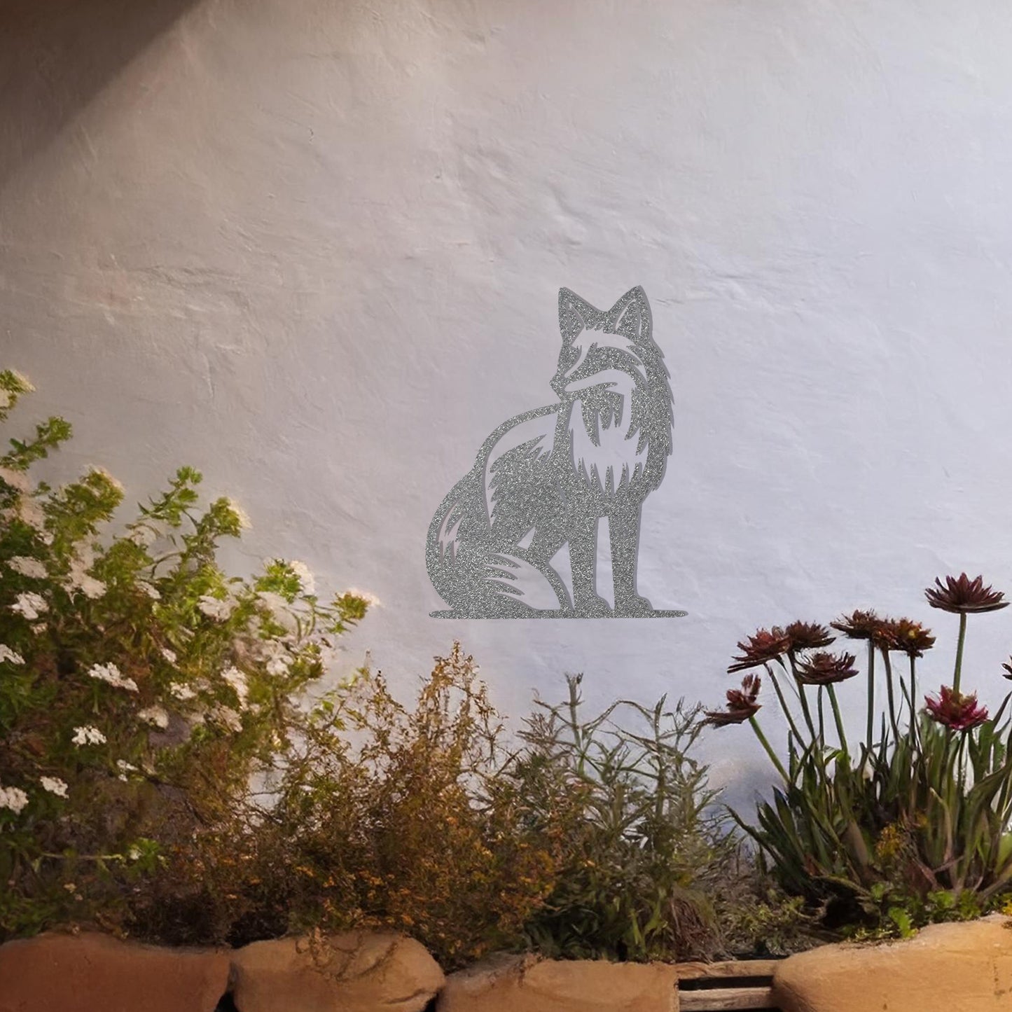 Serene Fox Metal Wall Art - Unique Gift for Garden and Home Decor