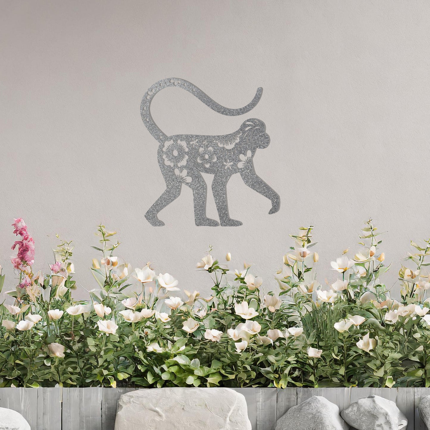 Playful Monkey Metal Wall Art - Vibrant Gift for Garden and Indoor Decor