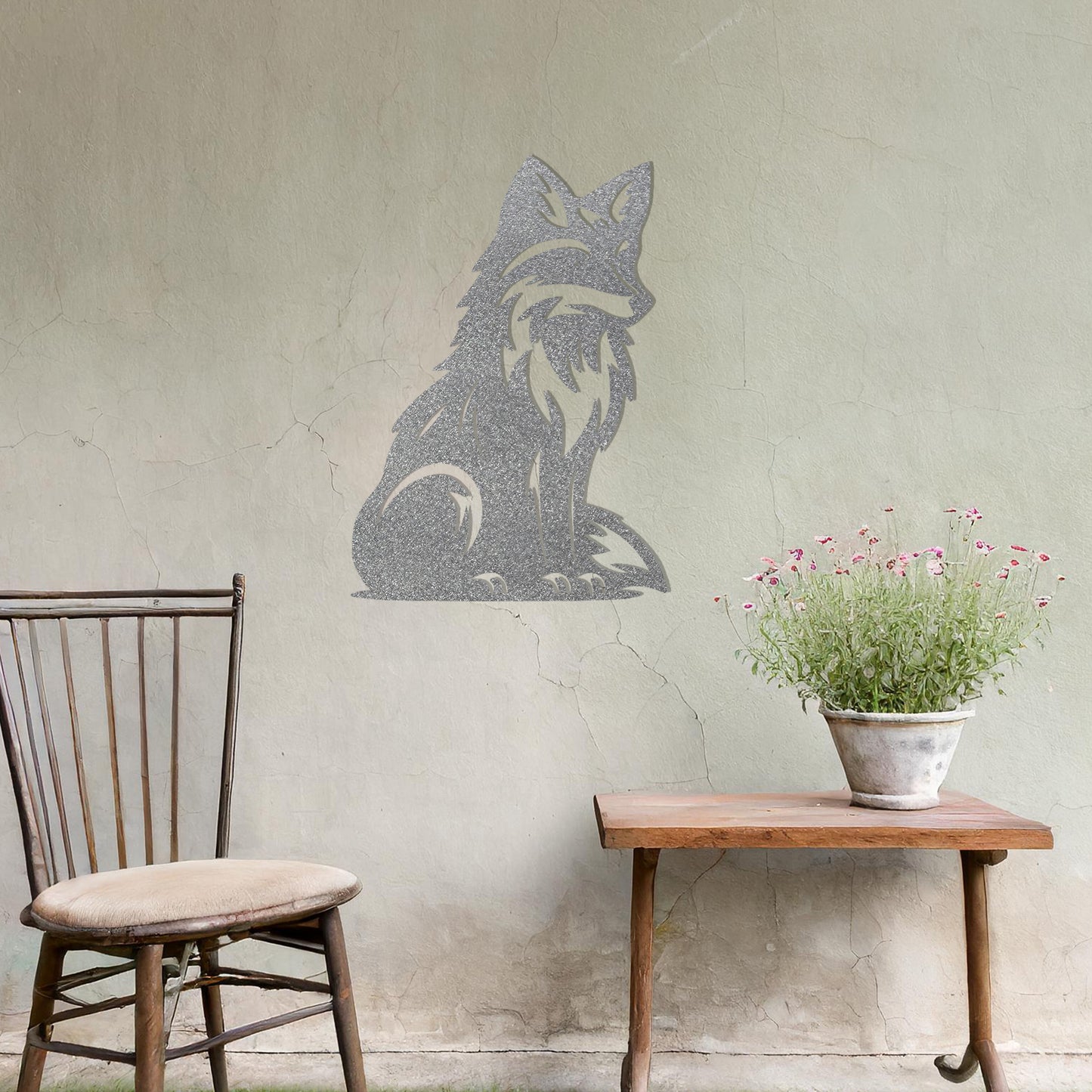 Sitting Fox Metal Wall Art - Perfect Gift for Animal Lovers and Home Decor