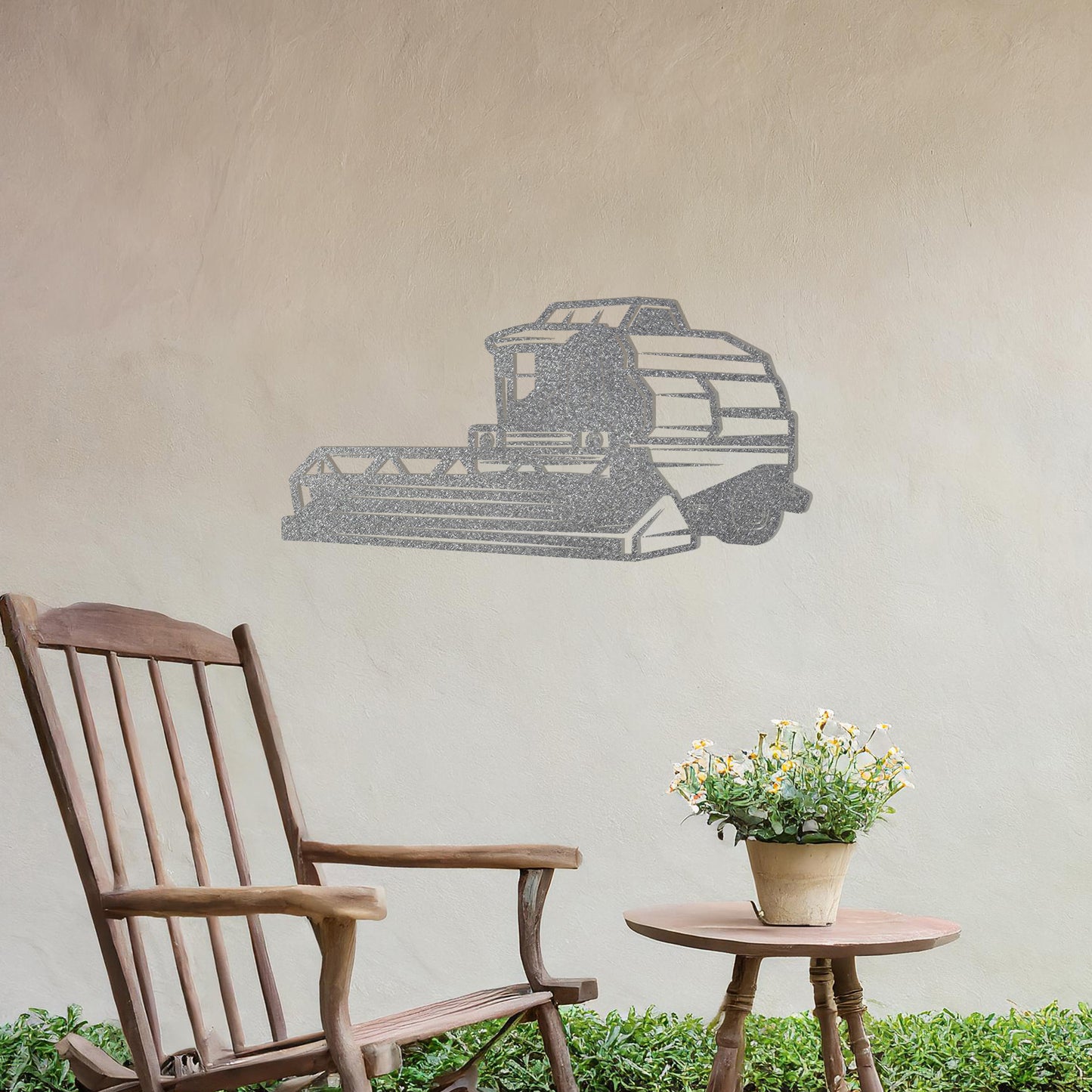 Combine Harvester Metal Wall Art - Agricultural Decor Gift for Farmer