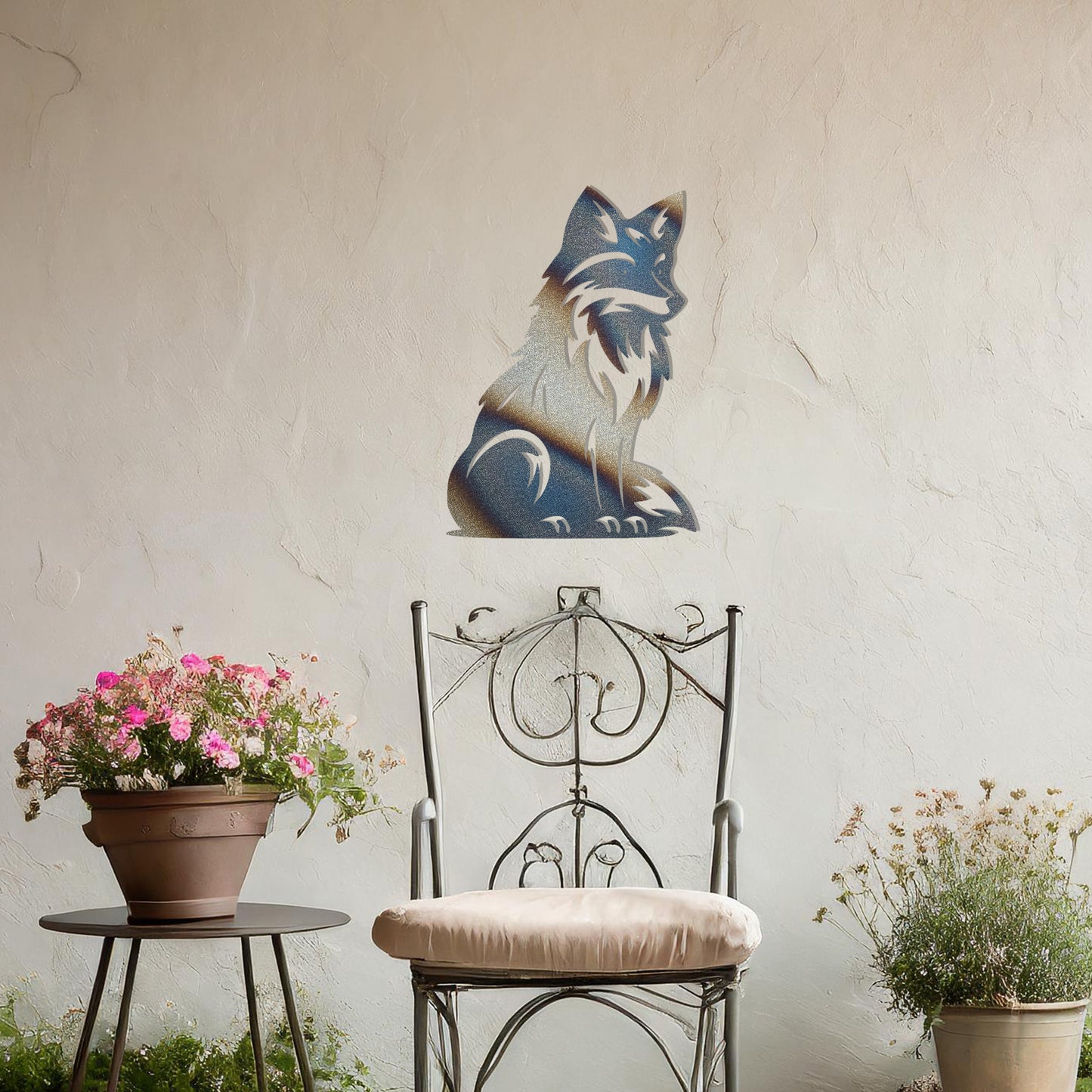 Sitting Fox Metal Wall Art - Perfect Gift for Animal Lovers and Home Decor