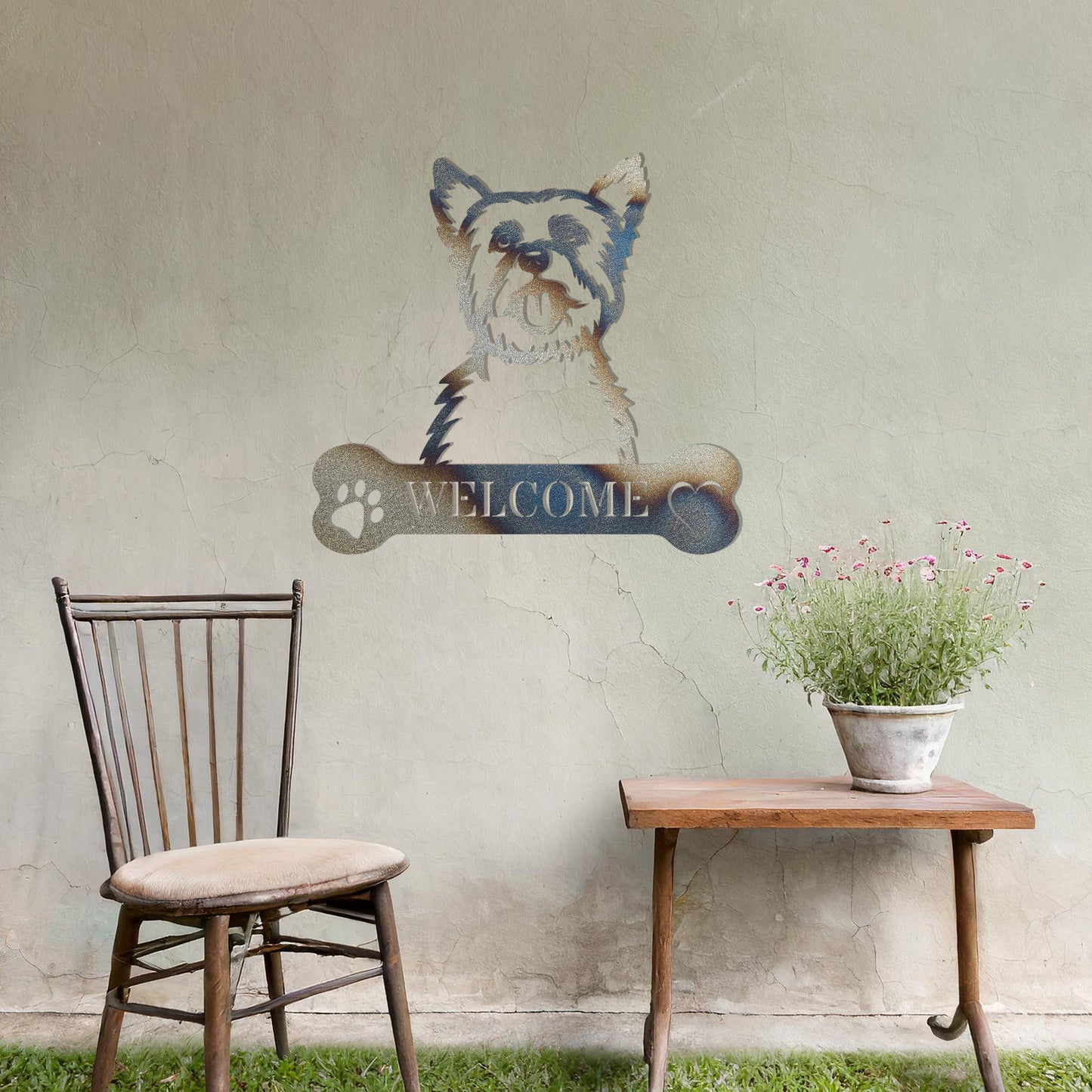 Yorkshire Terrier Metal Sign - Dog Welcome Wall Art Gift