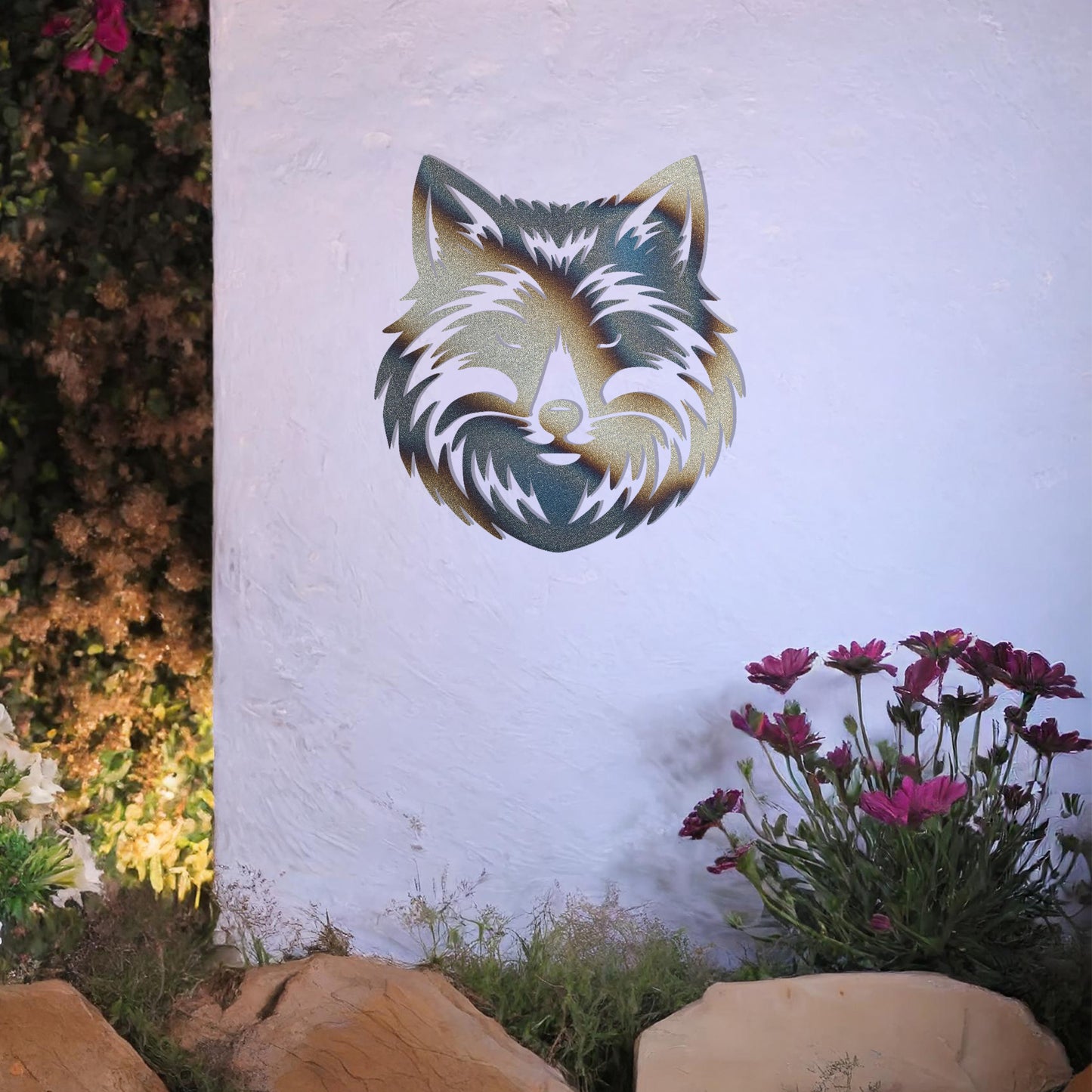 Wolf Head Metal Wall Art - Bold Garden Decor Gift for Wildlife