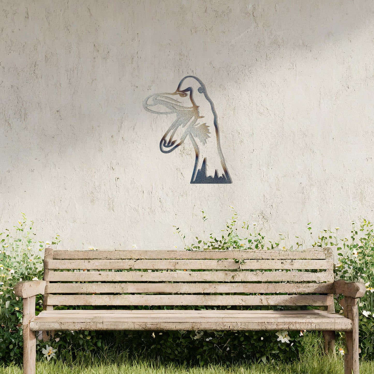 Quirky Duck Metal Wall Art - Fun Garden Decor Gift for Animal Lovers