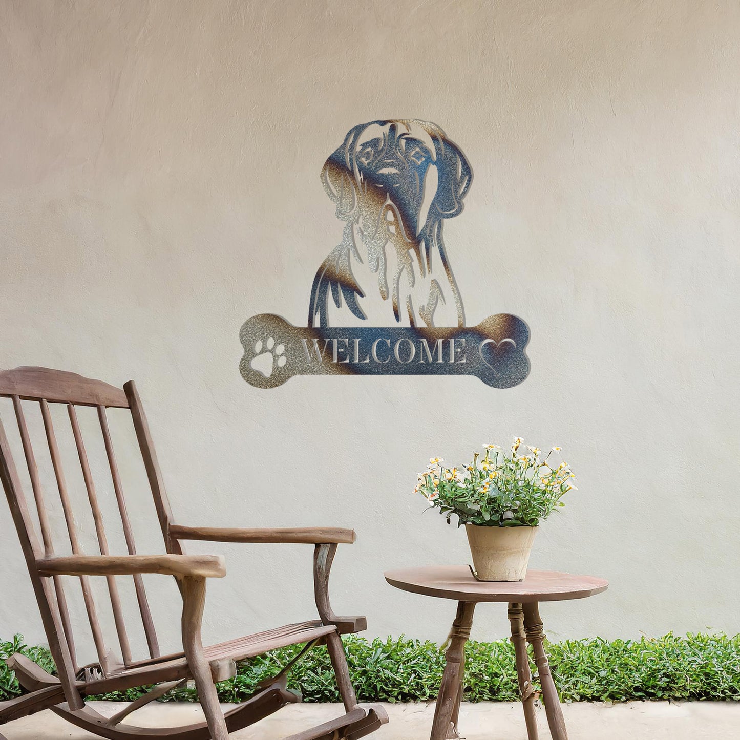 Great Dane Metal Sign - Dog Welcome Wall Art Gift Decor