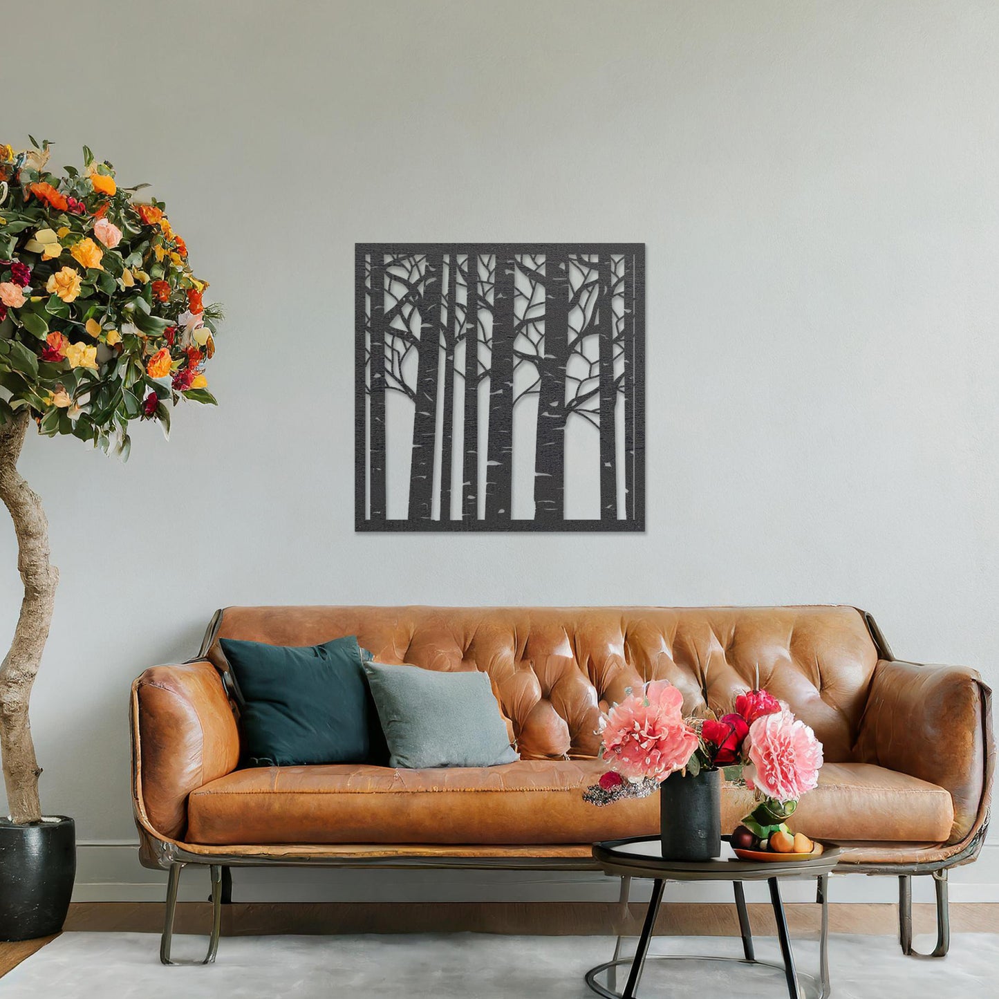 Wooden Forest Wall Art Hanging Modern Home Decoration Living Room Wall Decor